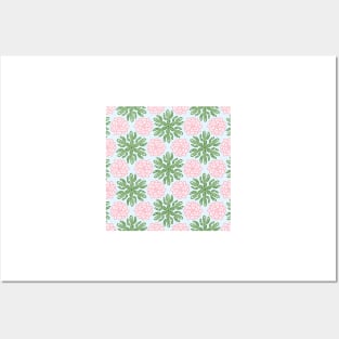 Cactus Succulent Flower Pattern Posters and Art